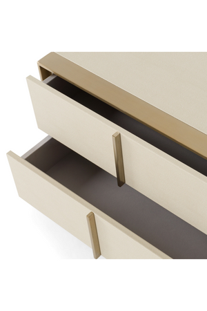 Beige Shagreen 2-Drawer Nightstand | OROA Modern Cartier | Oroa.com