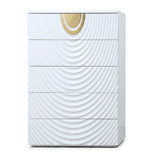 White 5-Drawer Chest | OROA Modern J1869