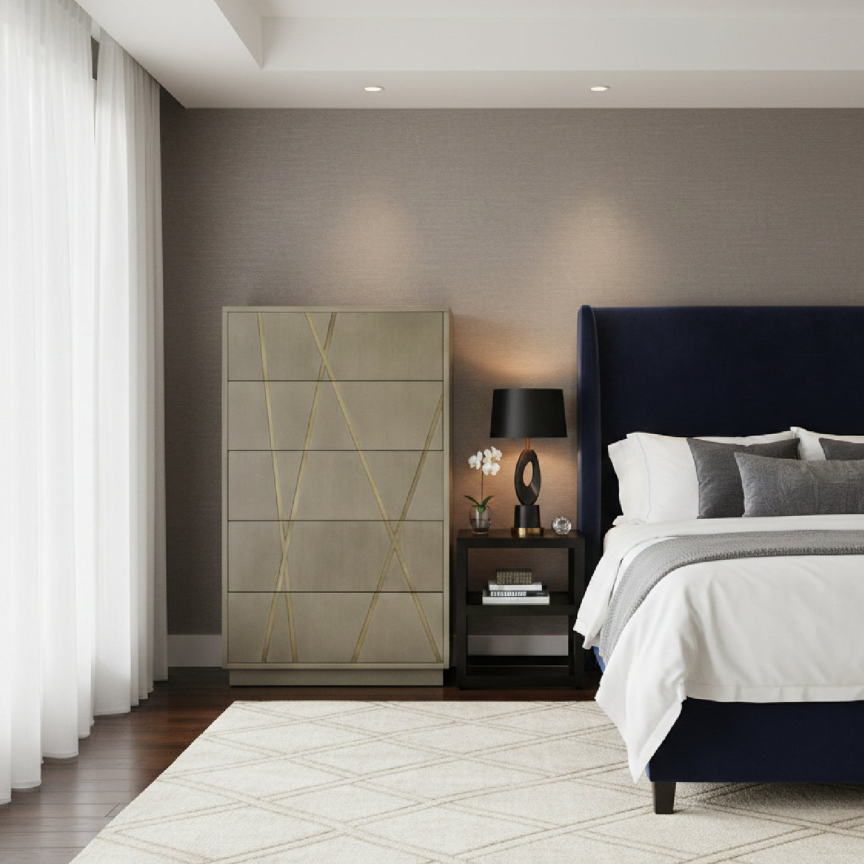 Birch Veneer 5-Drawer Chest | OROA Modern Nixa | Oroa.com