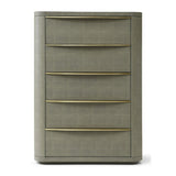 Beige Shagreen 5-Drawer Chest | OROA Modern Lois