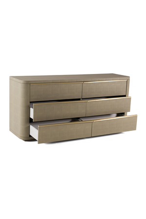 Beige Shagreen 6-Drawer Dresser | OROA Modern Lois | Oroa.com