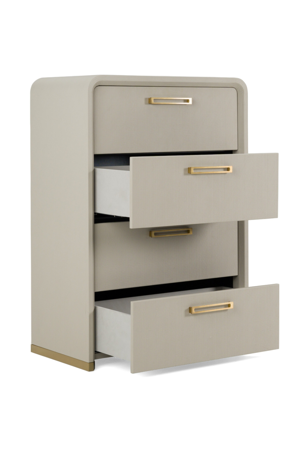Beige Leatherette 4-Drawer Chest | OROA Modern Florence | Oroa.com