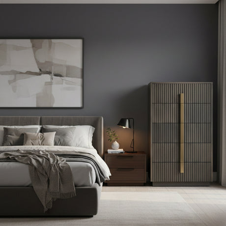   Distressed Black 5-Drawer Chest | Oroa.com