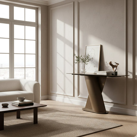   Travertine Bronze Console Table | Oroa.com