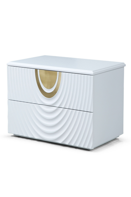 White 2-Drawer Nightstand | OROA Modern N1869 | Oroa.com