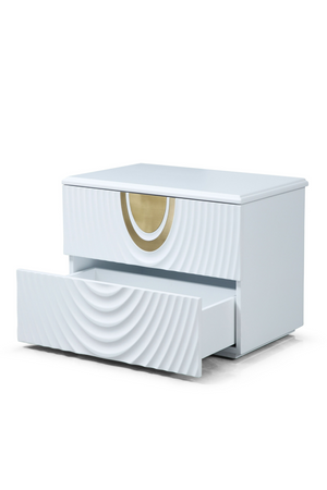 White 2-Drawer Nightstand | OROA Modern N1869 | Oroa.com