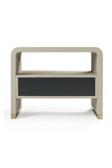 Beige Vegan Leather Nightstand | OROA Modern Florence | Oroa.com