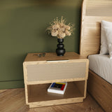 Rattan Drawer Nightstand | OROA Modern Gavin