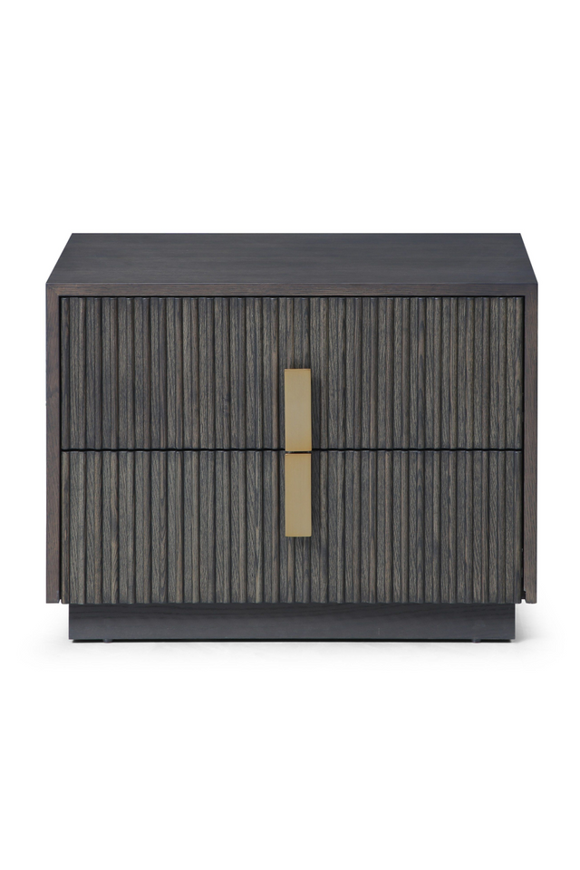 Distressed Black 2-Drawer Nightstand | OROA Modern Hortman | Oroa.com
