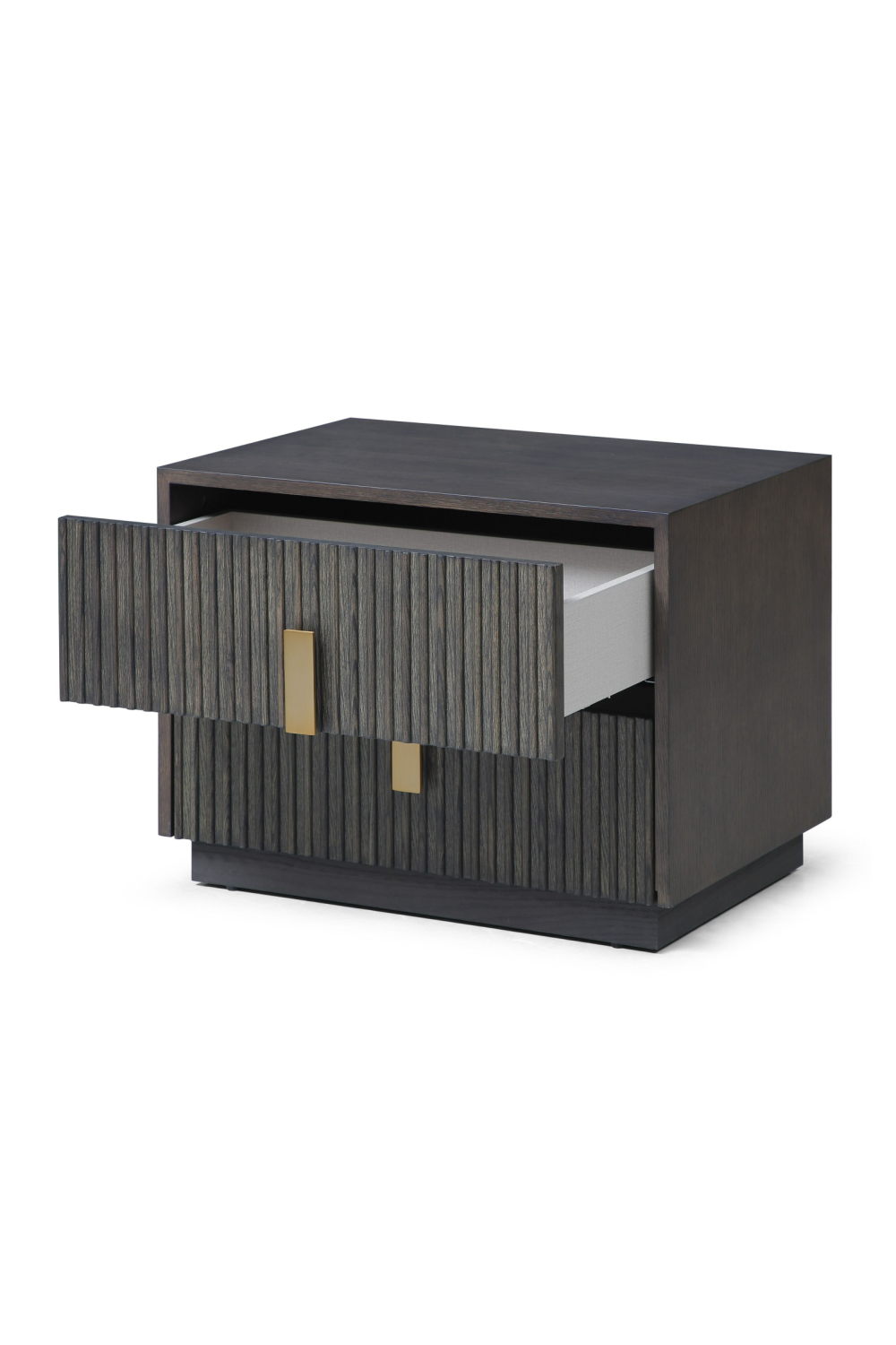 Distressed Black 2-Drawer Nightstand | OROA Modern Hortman | Oroa.com