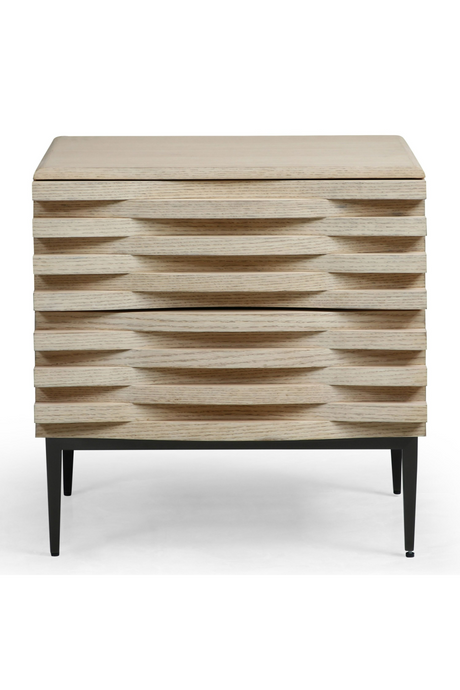 Natural Oak 2-Drawer Nightstand | OROA Modern Larkspur | Oroa.com