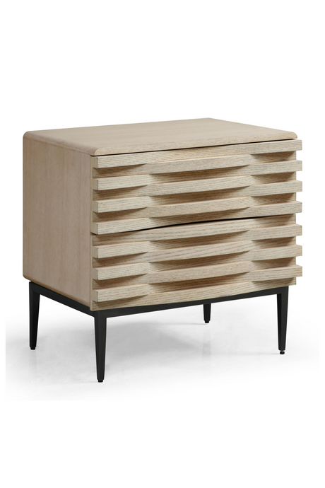 Natural Oak 2-Drawer Nightstand | OROA Modern Larkspur | Oroa.com