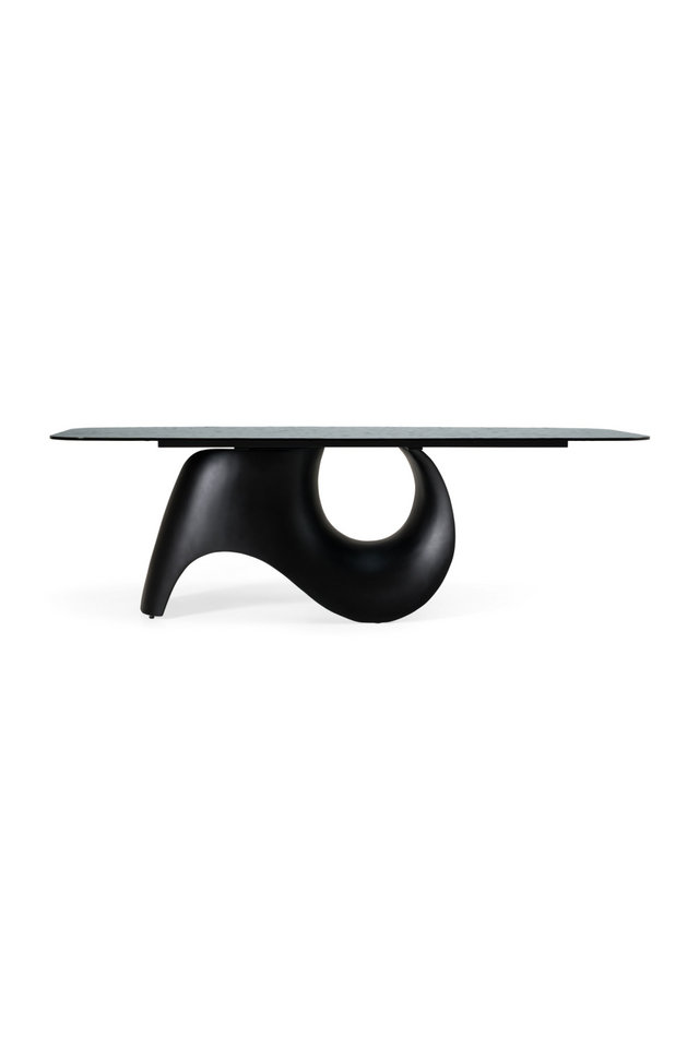 Gray Wave Glass Dining Table | OROA Modern Neptune | Oroa.com