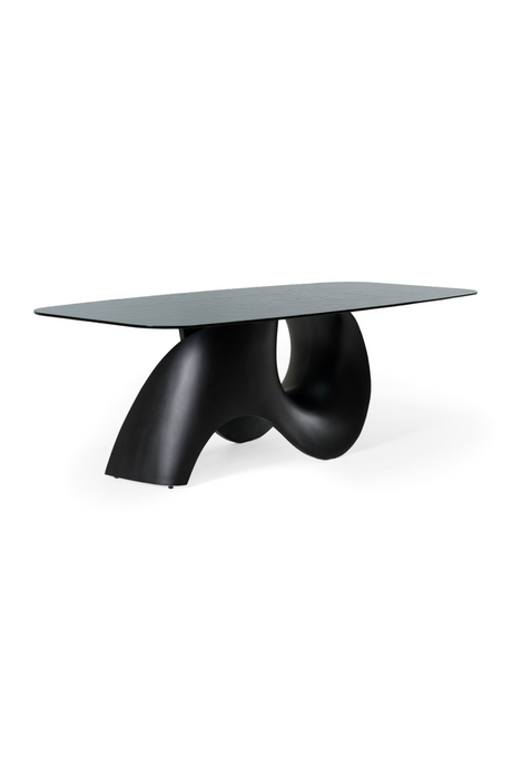 Gray Wave Glass Dining Table | OROA Modern Neptune | Oroa.com