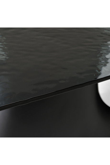 Gray Wave Glass Dining Table | OROA Modern Neptune | Oroa.com