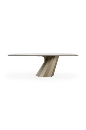 Angled Base Ceramic Dining Table | OROA Modern Vela | Oroa.com