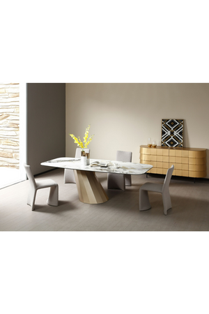 Angled Base Ceramic Dining Table | OROA Modern Vela | Oroa.com