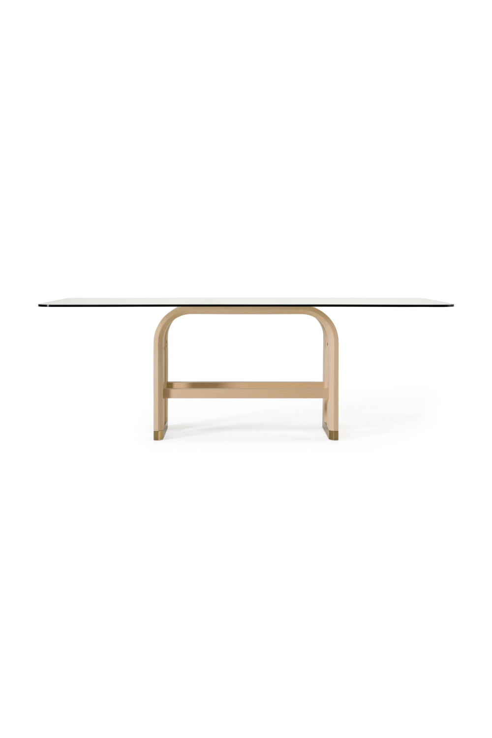 Oak Base Glass Dining Table | OROA Modern Florence | Oroa.com