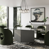 Patterned Silver Dining Table | OROA Modern Raphael