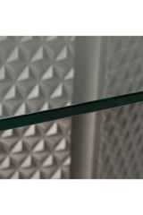 Patterned Silver Dining Table | OROA Modern Raphael | Oroa.com