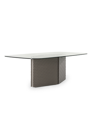 Patterned Silver Dining Table | OROA Modern Raphael | Oroa.com