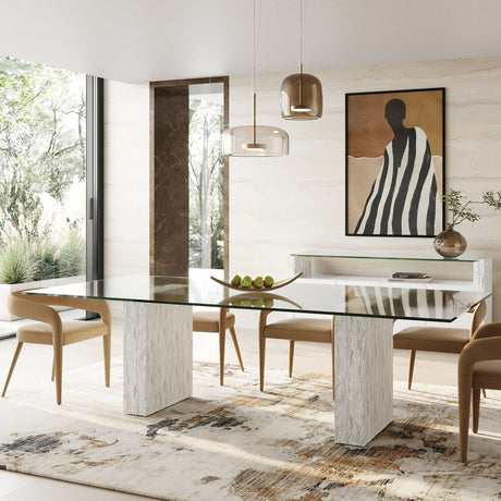   White Fiberglass Dining Table | Oroa.com