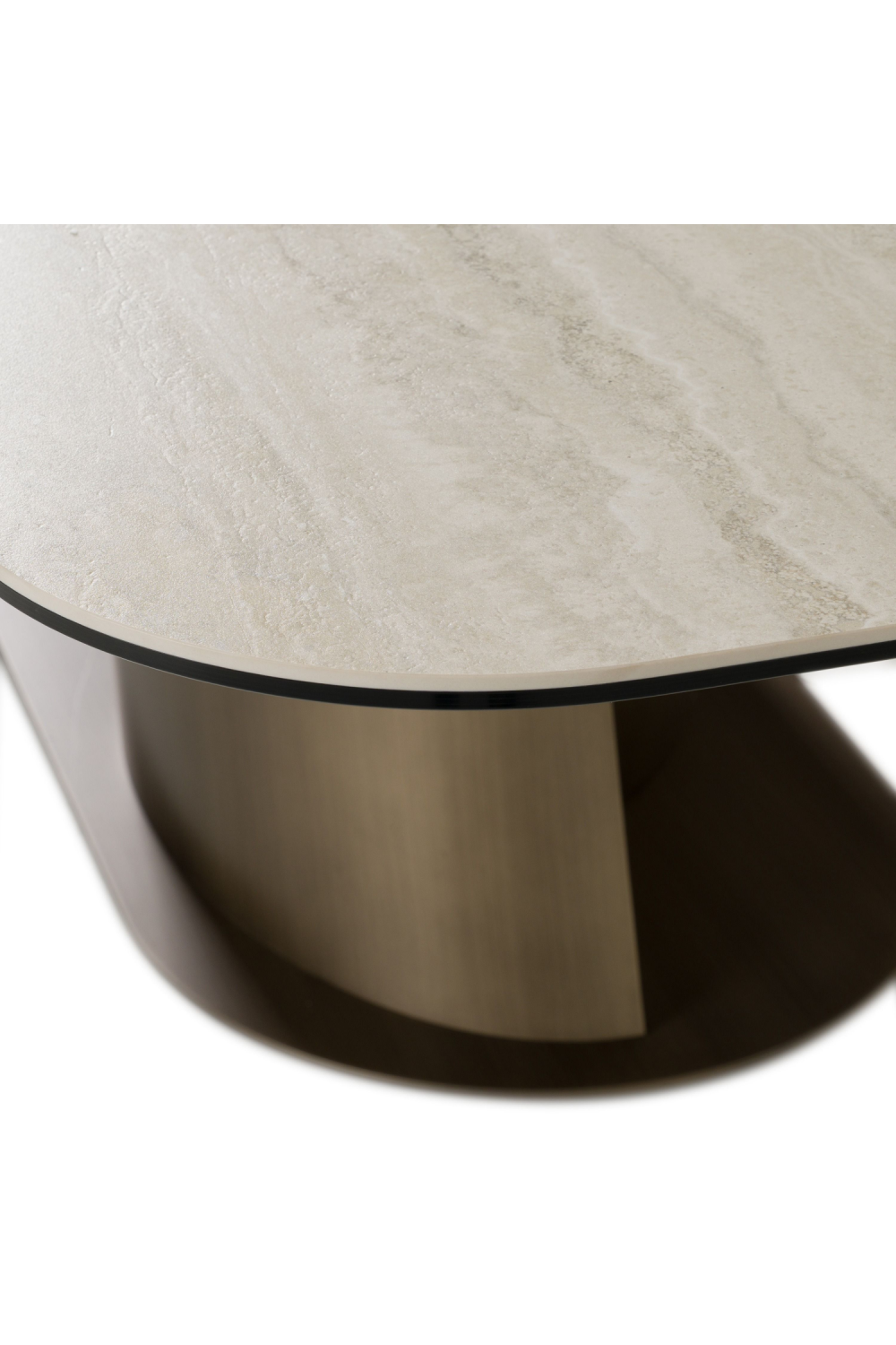 Travertine-Look Finish Dining Table | OROA Modern Kiefer | Oroa.com