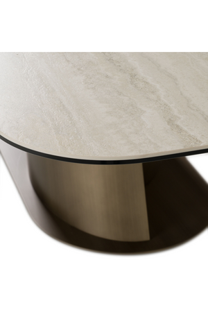 Travertine-Look Finish Dining Table | OROA Modern Kiefer | Oroa.com