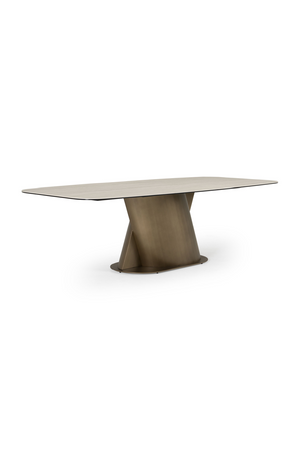 Travertine-Look Finish Dining Table | OROA Modern Kiefer | Oroa.com