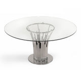Round Glass Dining Table | OROA Modern Paxton