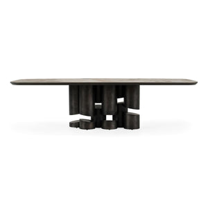  Modern European furniture - Gray Brass Oval Dining Table - www.oroa.com | Oroa.com