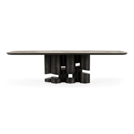   Modern European furniture - Gray Brass Oval Dining Table - www.oroa.com | Oroa.com