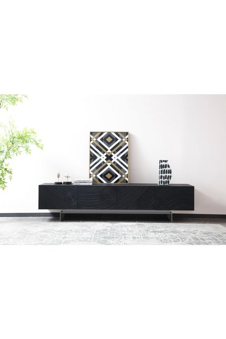 Black Ash 4-Door TV Stand | OROA Modern Cirque | Oroa.com