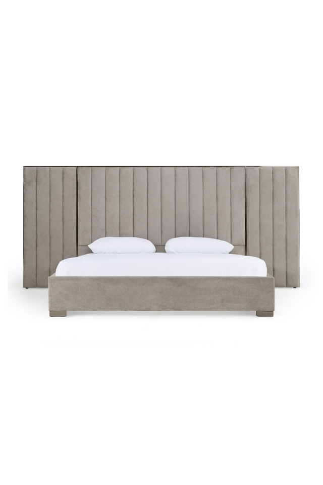 Gray Panel Headboard Queen Bed | OROA Modern Buckley | Oroa.com