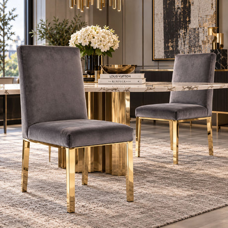 Velvet Dining Chairs (2) | OROA Modern Reba