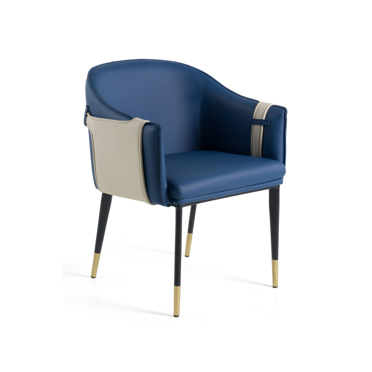 Blue Vegan Leather Dining Chair | OROA Modern Calderon | Oroa.com