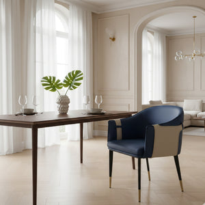   Blue Vegan Leather Dining Chair | Oroa.com