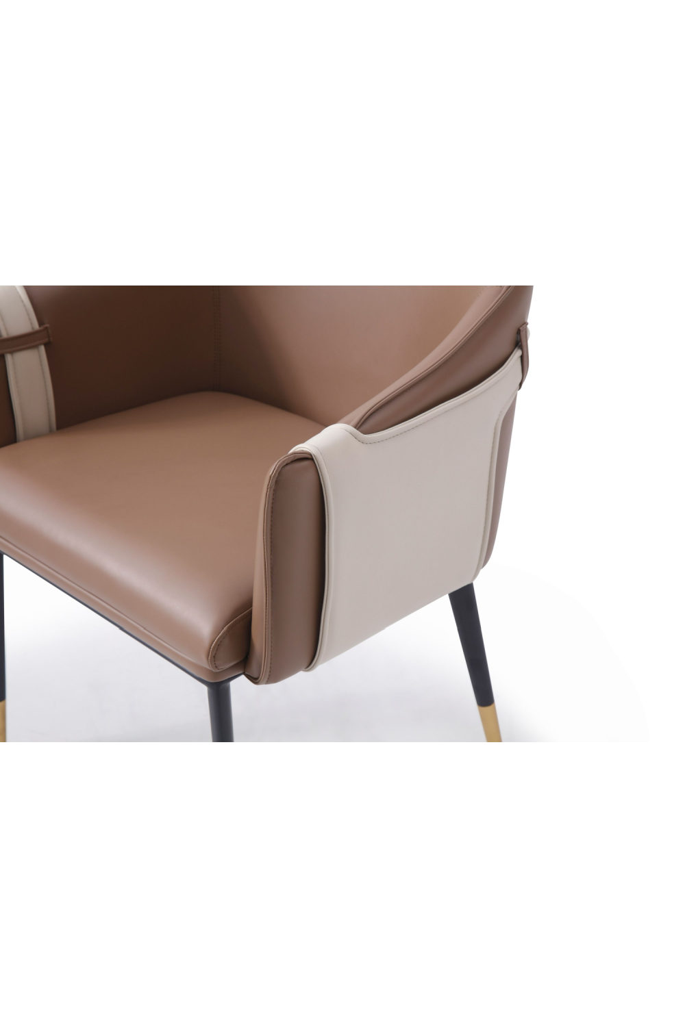 Two-Toned Vegan Leather Dining Chair | OROA Modern Calder | Oroa.com