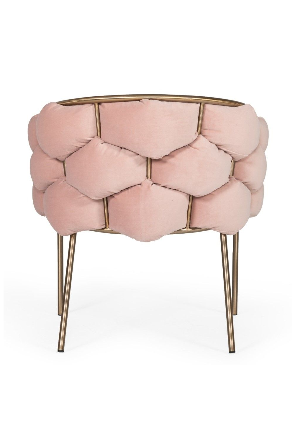 Hexagonal-Padded Pink Velvet Dining Chair | OROA Modern Debra | Oroa.com