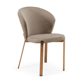 Velvet & Rosegold Dining Chairs (2) | OROA Modern Nadia