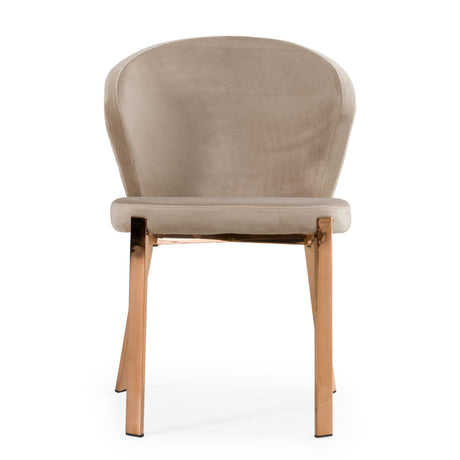 Velvet & Rosegold Dining Chairs (2) | OROA Modern Nadia