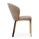 Velvet & Rosegold Dining Chairs (2) | OROA Modern Nadia
