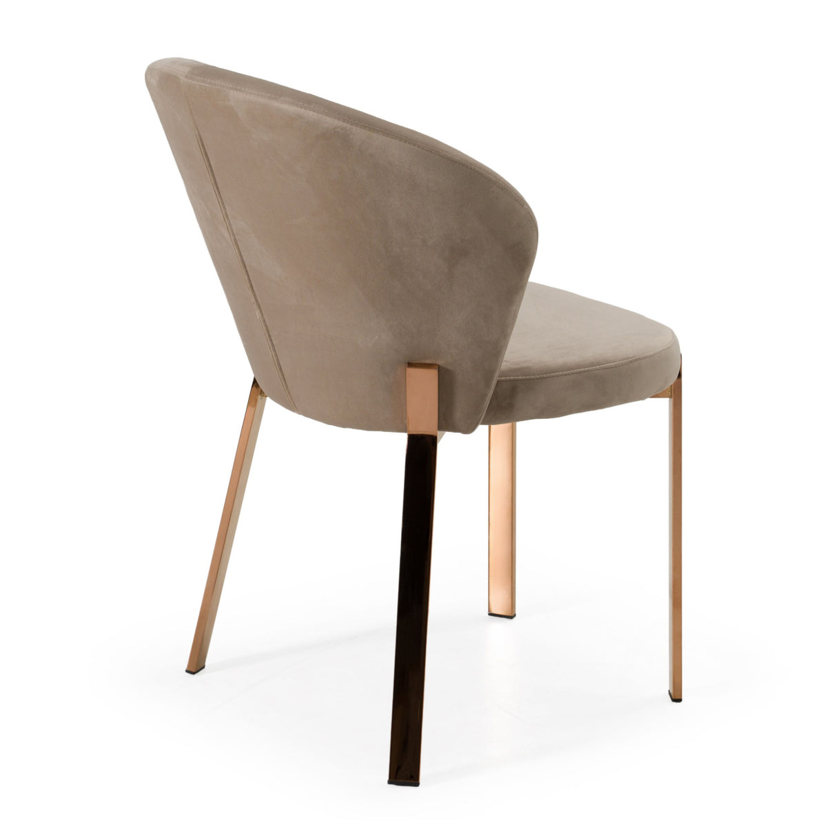 Velvet & Rosegold Dining Chairs (2) | OROA Modern Nadia