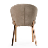 Velvet & Rosegold Dining Chairs (2) | OROA Modern Nadia