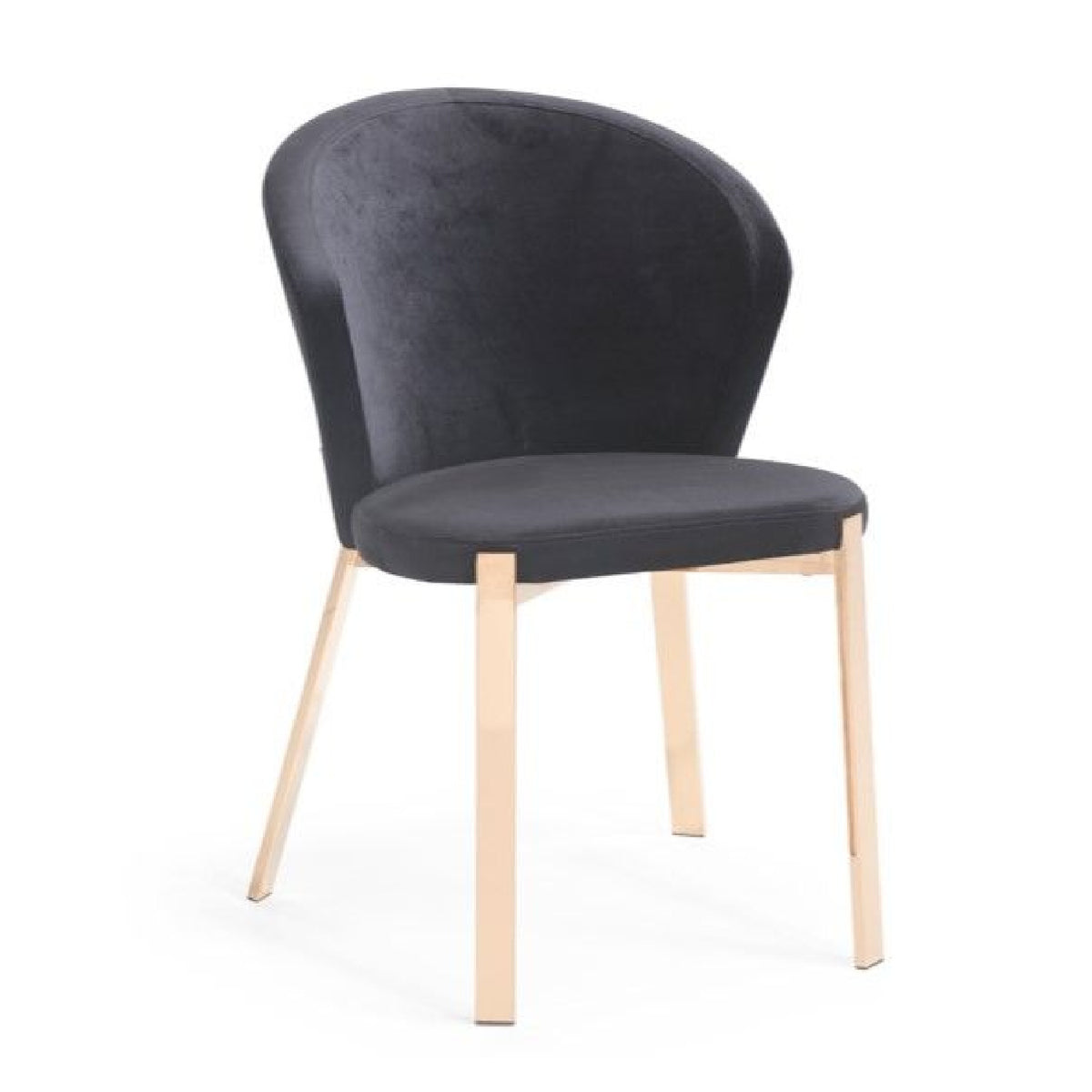 Velvet & Rosegold Dining Chairs (2) | OROA Modern Nadia