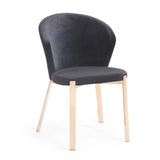 Velvet & Rosegold Dining Chairs (2) | OROA Modern Nadia