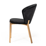 Velvet & Rosegold Dining Chairs (2) | OROA Modern Nadia