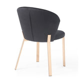 Velvet & Rosegold Dining Chairs (2) | OROA Modern Nadia