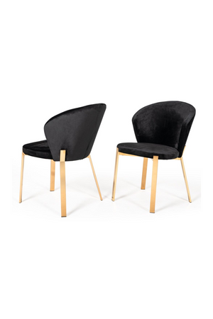 Velvet Shell Dining Chairs (2) | OROA Modern Nadia | Oroa.com