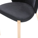 Velvet & Rosegold Dining Chairs (2) | OROA Modern Nadia